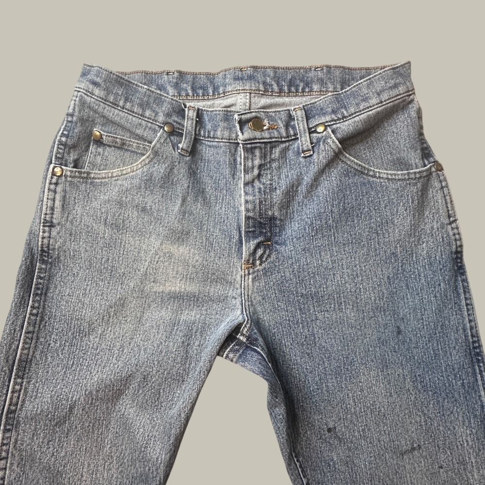 Wrangler Jeans Mens 32x30 1047MACMS A004 Blue Stretch Straight Leg Denim